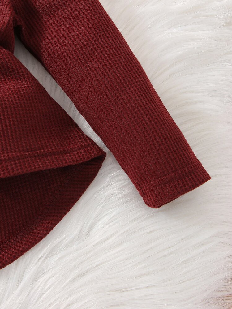 Toddler Girls Ruffle Trim High Low Hem Tee & Pants - Multicolor - View 3