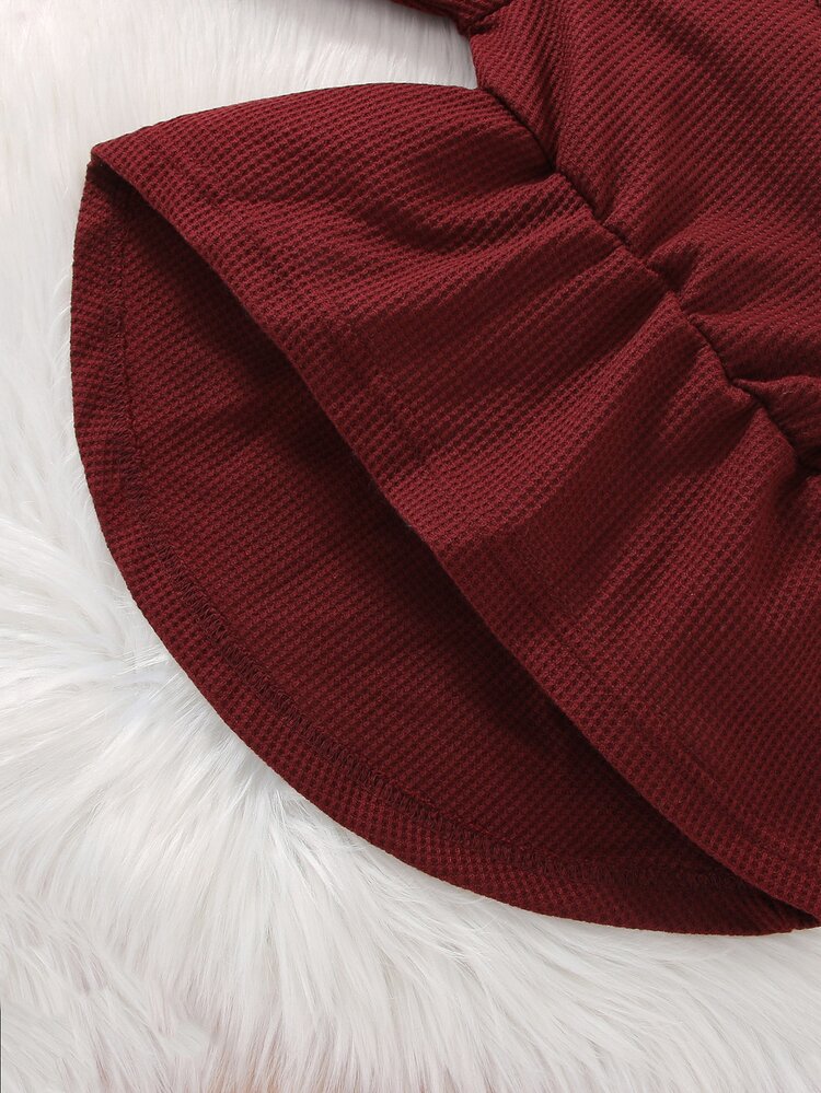 Toddler Girls Ruffle Trim High Low Hem Tee & Pants - Multicolor - View 4