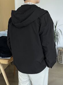 DAZY Hombres Abrigo con capucha con cordón