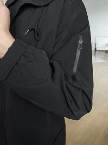 DAZY Hombres Abrigo con capucha con cordón