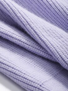 DAZY Men Drop Shoulder Ribbed Knit Jumper - Lilac Purple - View 9