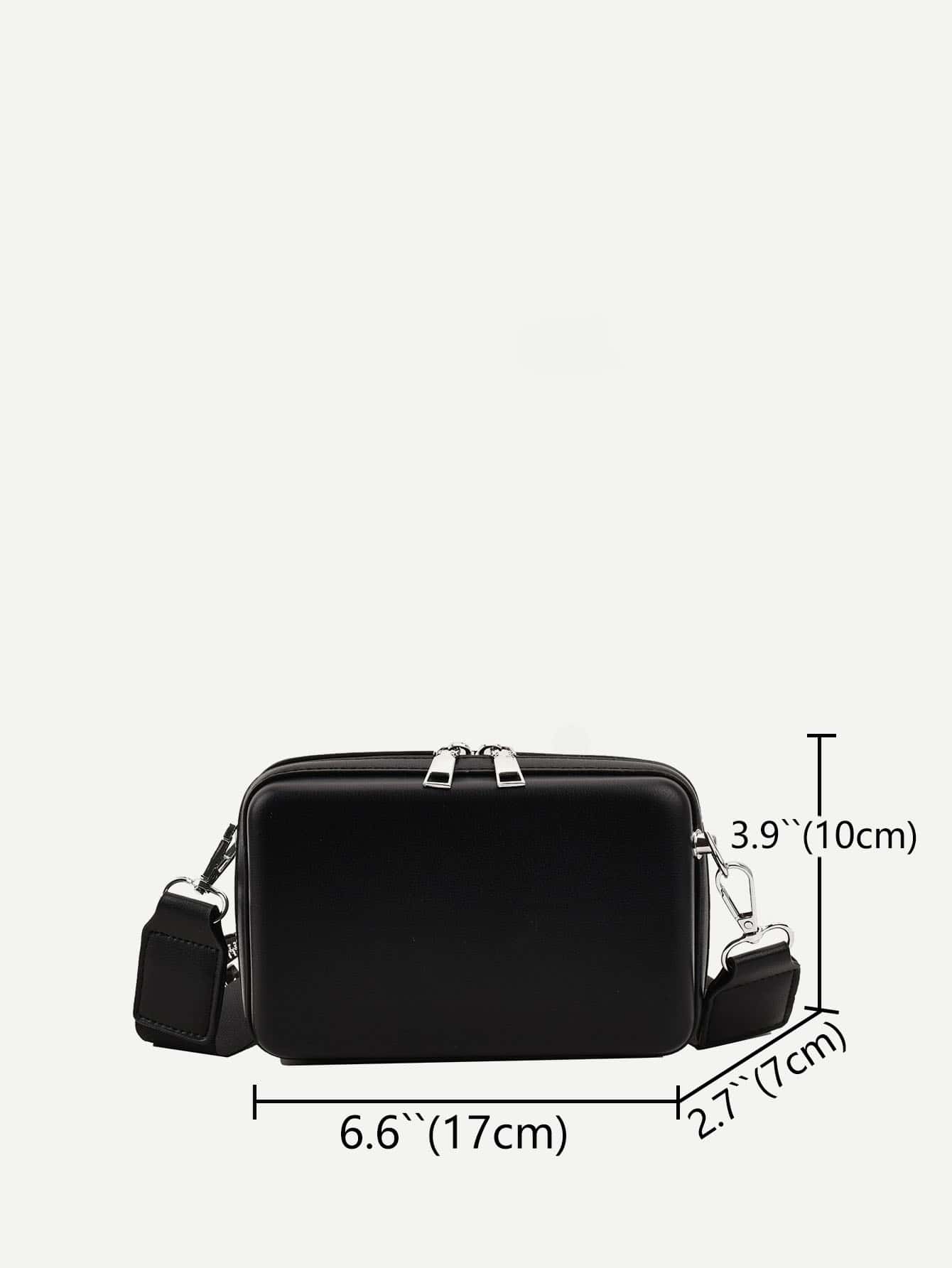 Mini Square Bag With Coin Purse - Black - View 3