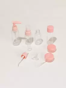 6pcs Empty Subpackage Bottle & Box Set , Travel Essentials - Pink - View 2