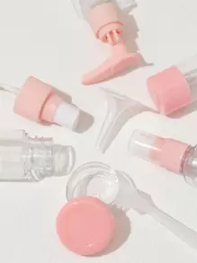 6pcs Empty Subpackage Bottle & Box Set , Travel Essentials - Pink - View 4