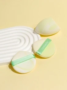 1入組化妝海綿和2入組化妝粉撲 - 綠色 - 查看 3