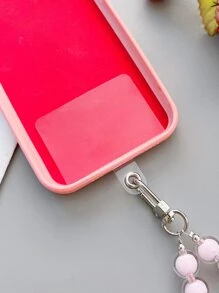 2pcs Phone Lanyard Fixing Clip Card - Clear - View 1