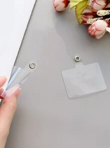 2pcs Phone Lanyard Fixing Clip Card - Clear - View 2