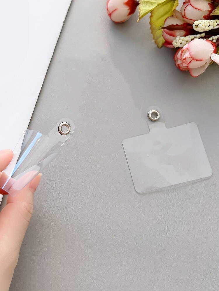 2 piezas Tira de celular Clip de fijación Tarjeta - transparente - Añade 2