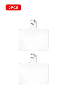 2pcs Phone Lanyard Fixing Clip Card - Clear - View 3