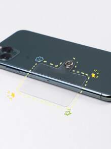 2pcs Phone Lanyard Fixing Clip Card - Clear - View 5