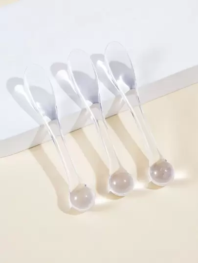 亚克力眼霜面膜棒，化妆品包装小勺，圆头眼部按摩精华导入工具 3 件，美容，护肤品，水疗，自我护理，护肤工具，面部护理，美容师用品，按摩，面部按摩工具，面部滚轮