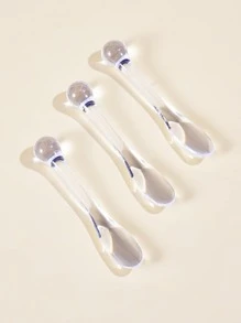 亚克力眼霜面膜棒，化妆品包装小勺，圆头眼部按摩精华导入工具 3 件，美容，护肤品，水疗，自我护理，护肤工具，面部护理，美容师用品，按摩，面部按摩工具，面部滚轮