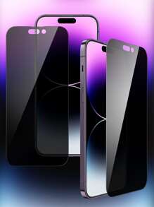 2 tấm bảo vệ màn hình bằng kính cường lực bảo mật tương thích với iPhone 15/15Pro/15Plus/15Promax - màu đen - Xem 2