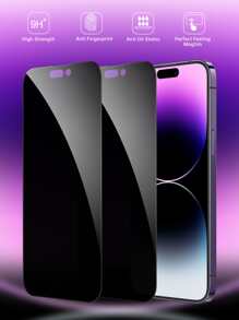 2 tấm bảo vệ màn hình bằng kính cường lực bảo mật tương thích với iPhone 15/15Pro/15Plus/15Promax - màu đen - Xem 3