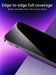 2 tấm bảo vệ màn hình bằng kính cường lực bảo mật tương thích với iPhone 15/15Pro/15Plus/15Promax - màu đen - Xem 4