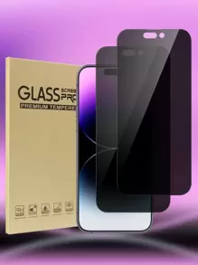 2 tấm bảo vệ màn hình bằng kính cường lực bảo mật tương thích với iPhone 15/15Pro/15Plus/15Promax - màu đen - Xem 1