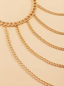 Chuỗi cơ thể xếp lớp tối giản - Vàng - Xem 3