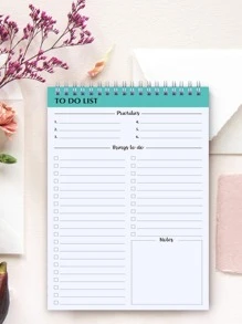 1pc Simple Daily Planner Notebook - Multicolor - View 2