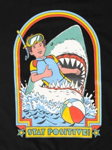 Stevenrhodes 卡通圖案運動衫 - 黑色 - 查看 3