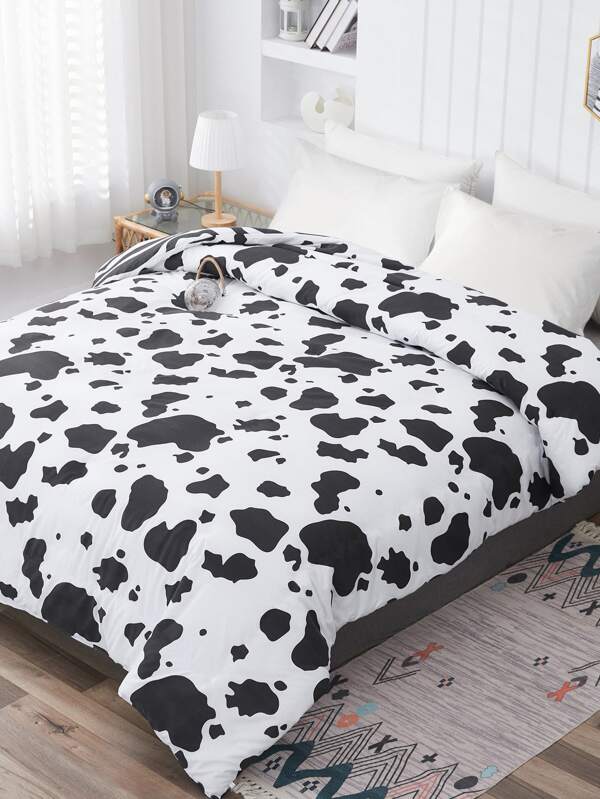 Cow Print Duvet Cover Without Filler SHEIN UK