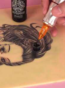 100 piezas de taza de tinta de tatuaje transparente - transparente - Ver 4