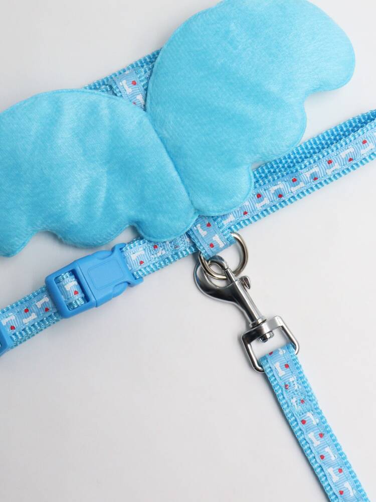 Supet 2pcs Wing Decor Pet Harness & Leash Set - Baby Blue - View 5