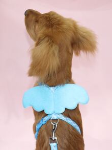 Supet 2pcs Wing Decor Pet Harness & Leash Set - Baby Blue - View 6