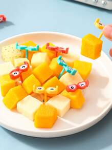 8pcs Cartoon Detail Fruit Fork, Cute Mini Fruit Pick For Household - Multicolor - View 3