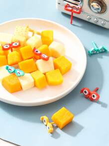8pcs Cartoon Detail Fruit Fork, Cute Mini Fruit Pick For Household - Multicolor - View 4