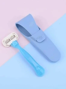 علبة تخزين موس حلاقة موحد اللون قطعة واحدة - الأزرق - مشاهدة 1