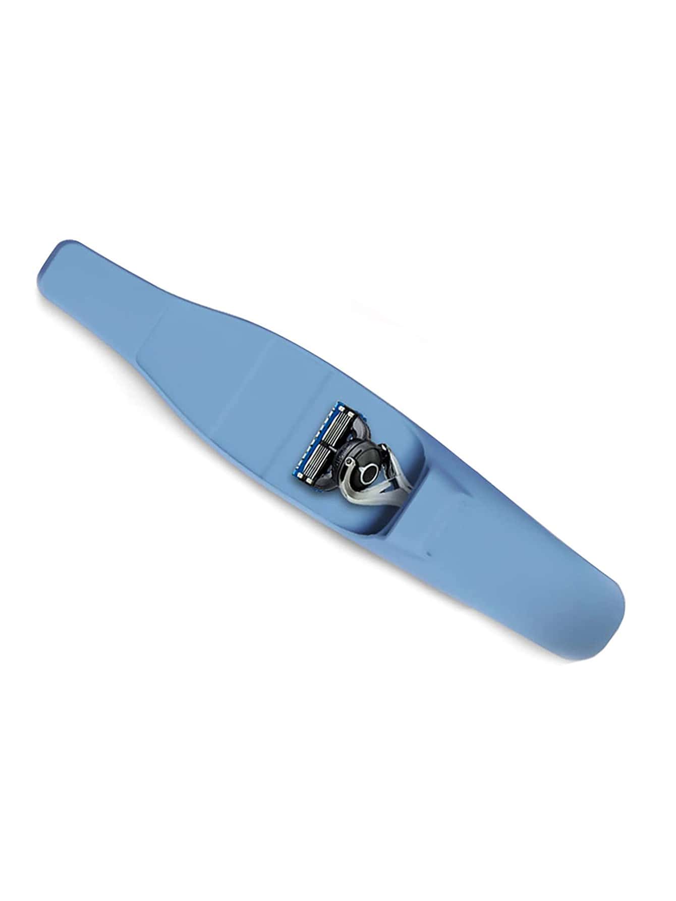 1入組素色刮胡刀收納盒 - 藍色 - 查看 2