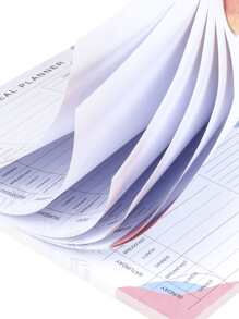 Trees 1 pc weekly meal planner with shopping list undated tear-off planning notepad, 8.6*6.5 inches, 52 sheets - Multicolor - View 2