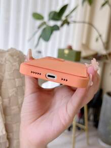 素色手機殼帶插卡槽 - 橘色 - 查看 4