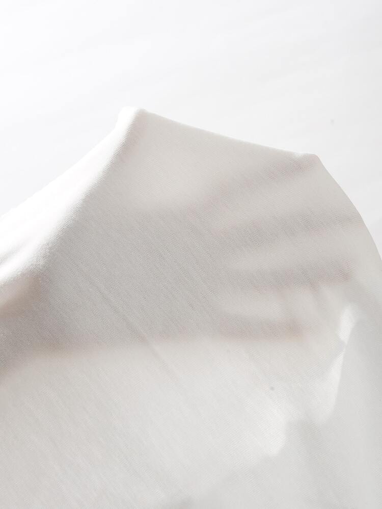 Muchica Tie-Front Buttoned Cami Top - White - View 5