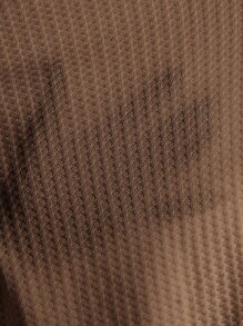 SHEIN EZwear Waffle Knit Cami Top & Knot Waist Leggings Set - Mocha Brown - View 6