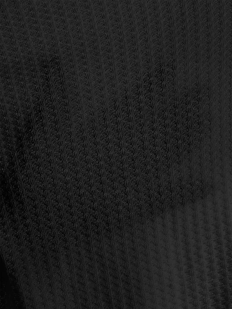 SHEIN EZwear ワッフルニット キャミトップ & ノットウエスト レギンス セット - ブラック - 見る 6