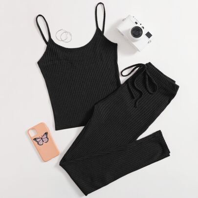 Waffle Knit Cami To…