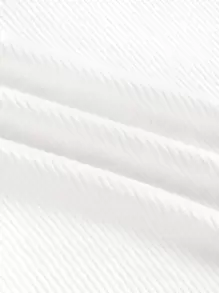 Muchica Asymmetrical Neck Cold Shoulder Rib-knit Top - White - View 5