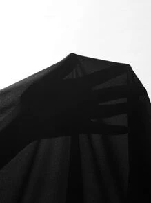 EMERY ROSE Plus Floral Embroidery V Neck Blouse - Black - View 6