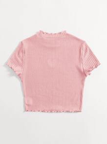 Muchica T-Shirty Wyciąć Równy Codzienny - Słodki róż - Zobacz 2