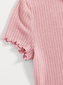 Muchica T-Shirty Wyciąć Równy Codzienny - Słodki róż - Zobacz 3