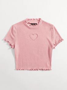 Muchica T-Shirty Wyciąć Równy Codzienny - Słodki róż - Zobacz 4