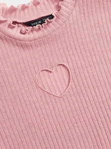 Muchica T-Shirty Wyciąć Równy Codzienny - Słodki róż - Zobacz 5