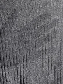 SHEIN Essnce Đầm Chia màu trơn Giải trí - Xám - Xem 6