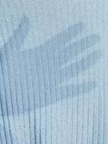 Muchica 2 Packs Women Solid Color Rib-Knit Tee - Blue and White - View 6