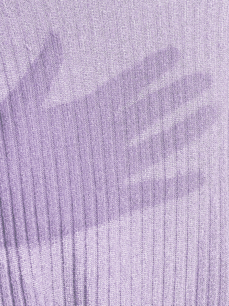 SHEIN EZwear Solid Rib-knit Tank Top - Lilac Purple - View 6