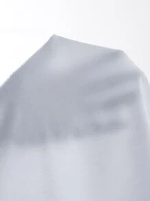 SHEIN Essnce 合適合身長袖短版上衣 - 霧霾藍 - 查看 6