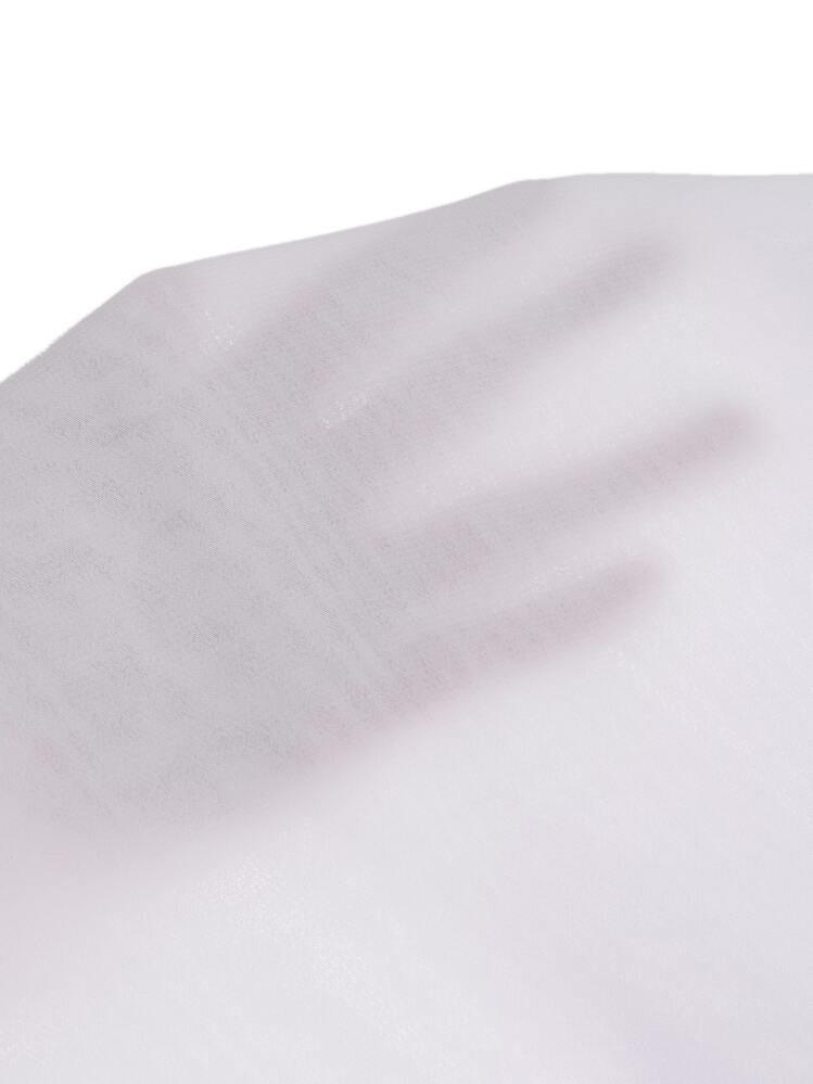 SHEIN PETITE 荷葉邊飾罩衫 - 白色 - 查看 6