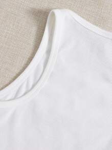 SHEIN EZwear Top tank tejido de canalé unicolor