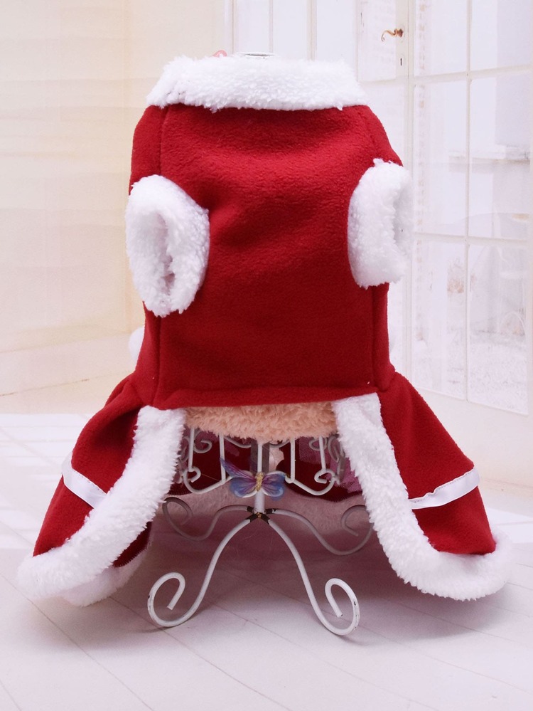 Christmas 1pc Tree Decor Pet Dress - Red - View 6